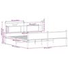 Metal Bed without Mattress Brown Oak Look 160x200 cm