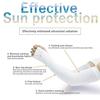 KD Arm Sleeve Cooling or Warmer Sleeves UV Protection for Men Women Kids Sunblock Thumb Hole Fishing Running Golf Cycling Tattoo Cover Arm (White)