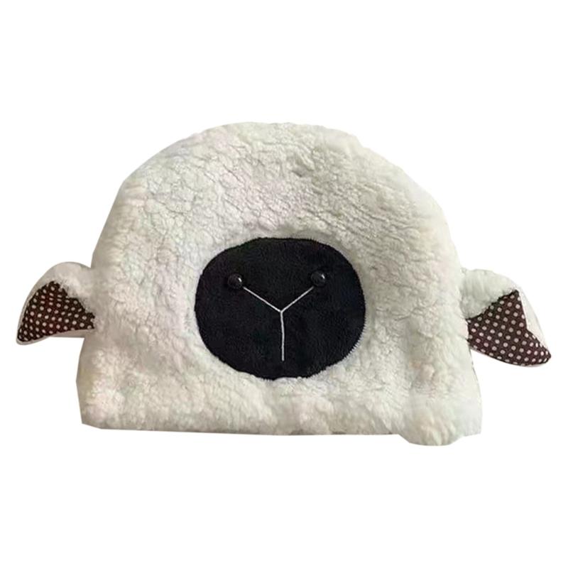 Plush Sheep Hat Sheep Ear Hat Cute Funny Beanie Sheep Ear Plush Beanie Little Devil Hat Skullies Beanie  Girl Funny Hat