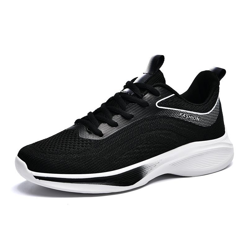 

2024 men s shoes flying woven shoes running shoes spring and summer low-top large-size mesh lightweight sports shoes casual jogging shoes 38