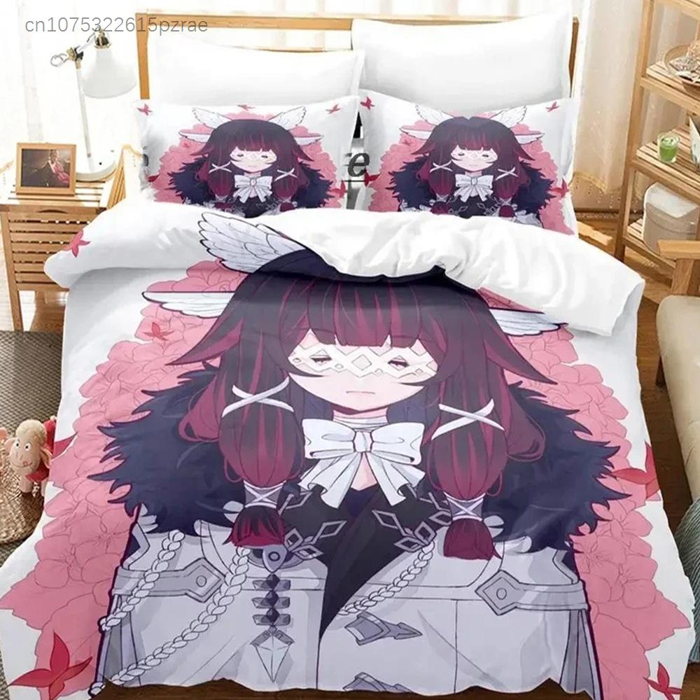 Genshin Impact Columbina Bedding Set For Bedroom Soft Modern Bedspreads Comefortable Kids Duvet Cover Quilt Cover And Pillowcase