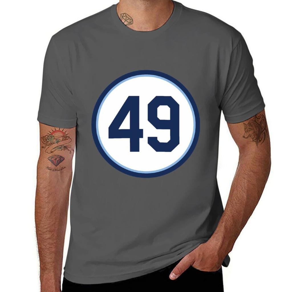 Brendan Mckay 49 Jersey Number Tshirt Plus Size Workout Short Sleeve Top