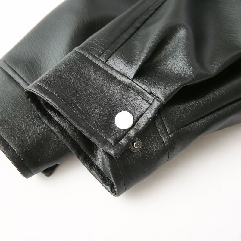 Kaslead New Arrival Women's Clothing Fashion Style Fashion All-Match Loose Long Sleeves Leather Jacket Coat