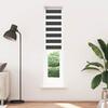 Double Roller Blind Black 45x230 Cm Fabric Width 40.9 Cm Polyester