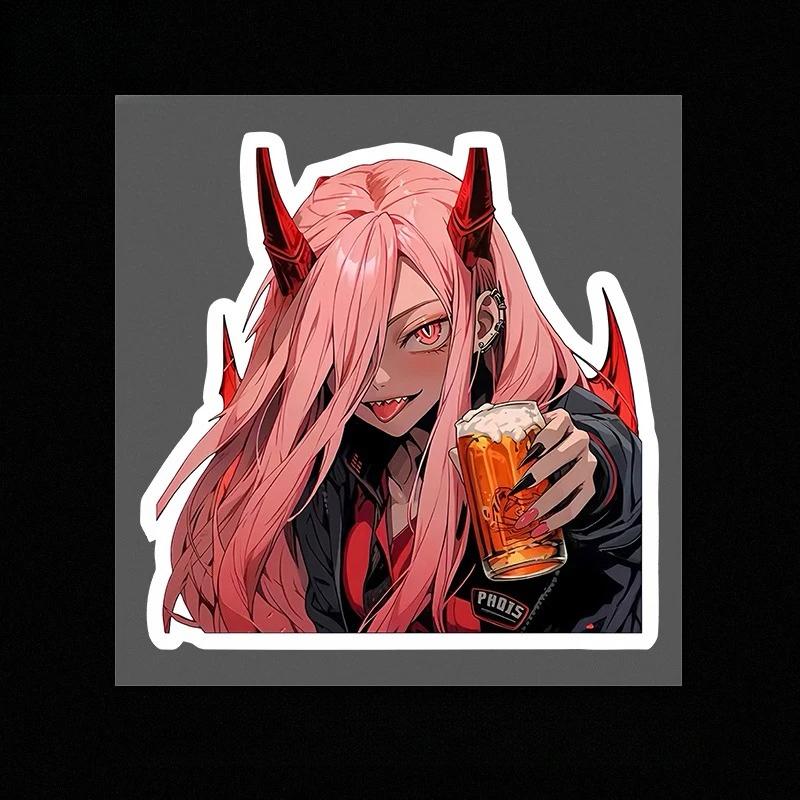 Anime Car Sticker Vinyl Decal Waterproof for Car Window Bumper Motorcycle Helmet  Style Scratch Resistant Exterior Decor
