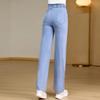 Past Comfort Elastic Waist Straight Leg Jeans