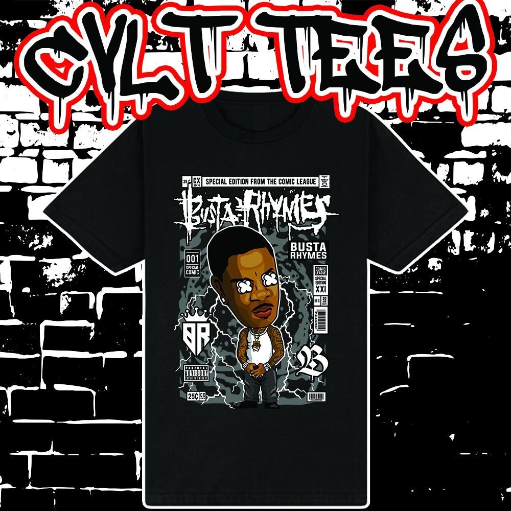 Busta Rhymes Comic Book Cover style Tee ~ 100% Cotton Unisex T-Shirt M