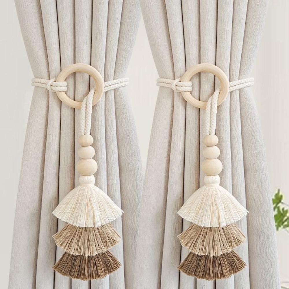 

Tassel Curtain Holdback Elegant Window Curtain Buckles Simple Curtain Tiebacks Home Decor 1pc хакі