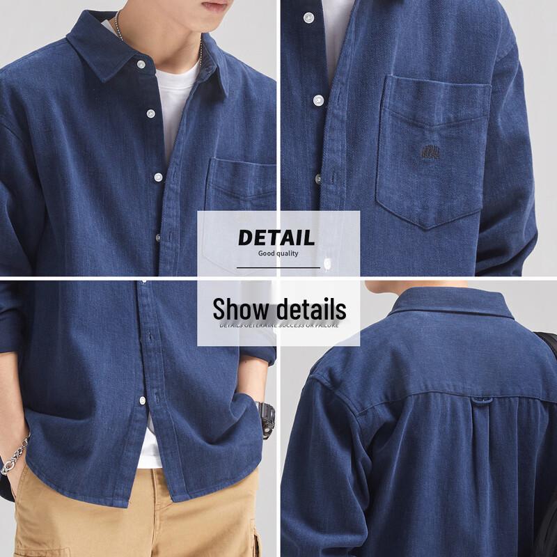 Baleno Men's S&K Retro Casual Long Sleeve Work Shirt