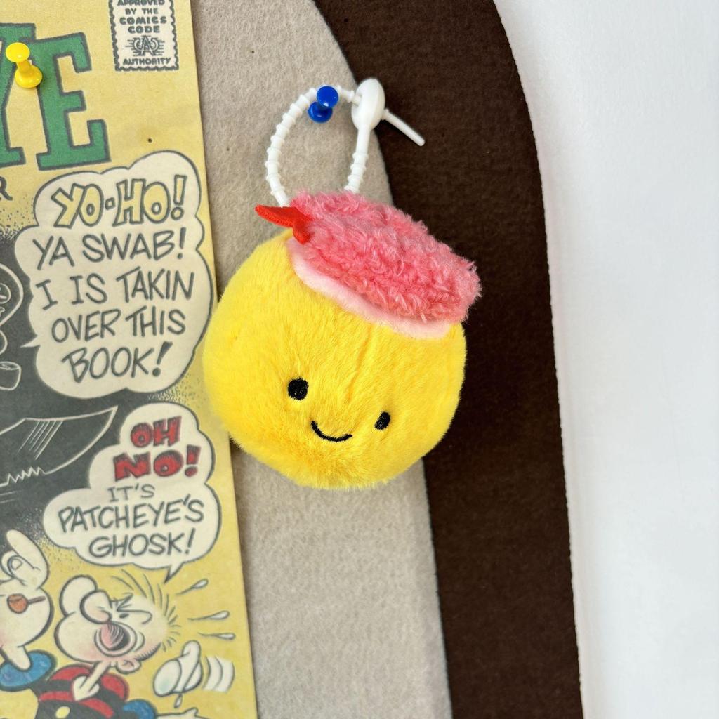 Roztomilý Kreslený Hamburger a Hranolky Plyšový Batoh Přívěsek na Klíče Panenka