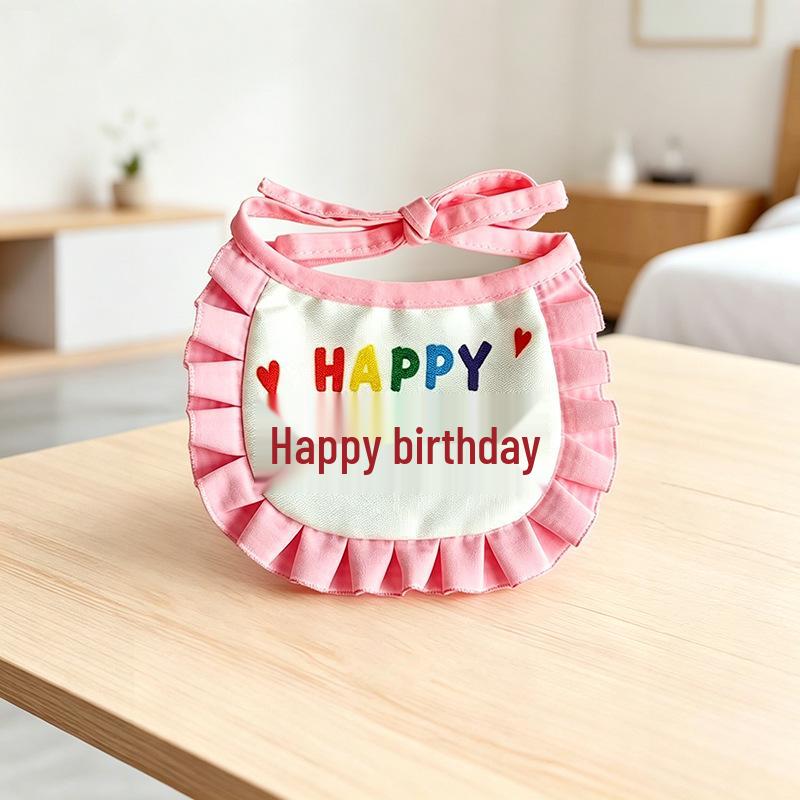 Pet Birthday Costume Set: Cat/Dog Bandana, Cake Bib, and Hat