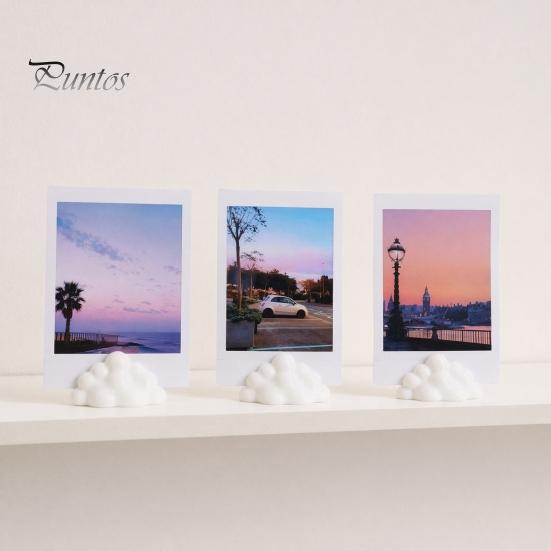 Bedroom Photo Display 5Pcs 3D Printed Stand, Decorative Rack, Lovely Cloud Shape Picture Office Desk Holder for Photos Leaf Artwork Hand Paintings