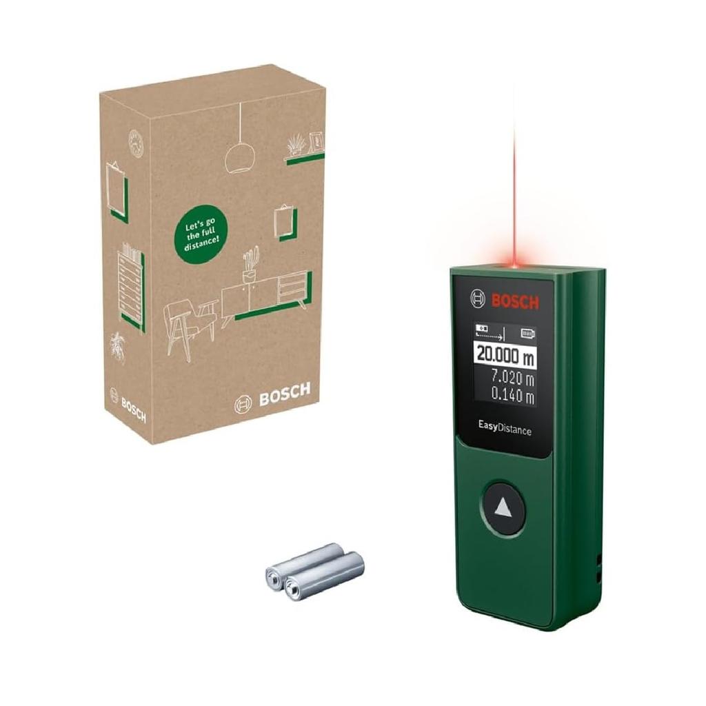Bosch Laserový měřič vzdálenosti Měřicí nástroj EasyDistance 25 Laser třídy 2 na baterie x Ideální pro měření vzdálenosti a plochy