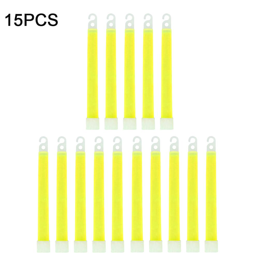 1-50pcs Glow Sticks with Hook 6 inch Fluorescence Light for Hiking Camping Outdoor Emergency Concert Party Light Sticks
