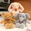 Cute little animal rabbit cat doll plush toy bear dinosaur doll children soothing rag doll