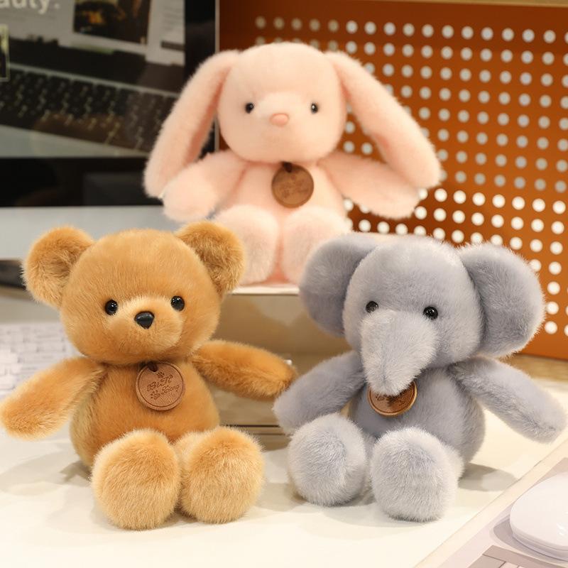 Cute little animal rabbit cat doll plush toy bear dinosaur doll children soothing rag doll