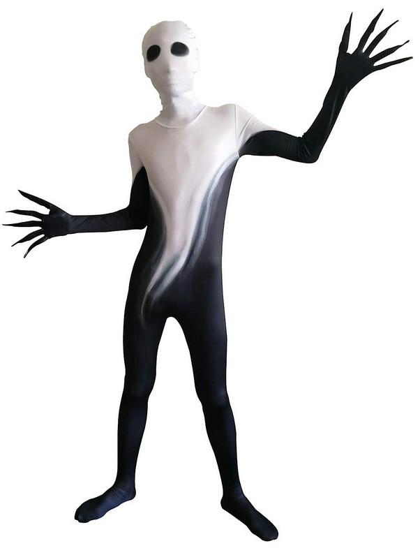 Tuta Intera da Cosplay Scheletro di Halloween con Stampa Digitale per Bambini Role Play