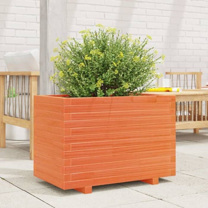 VidaXL Planter Wax Brown 70x40x49.5 Cm Solid Pine Wood, Outdoor Planter, Flower Box, Tomato Planter, 3282551