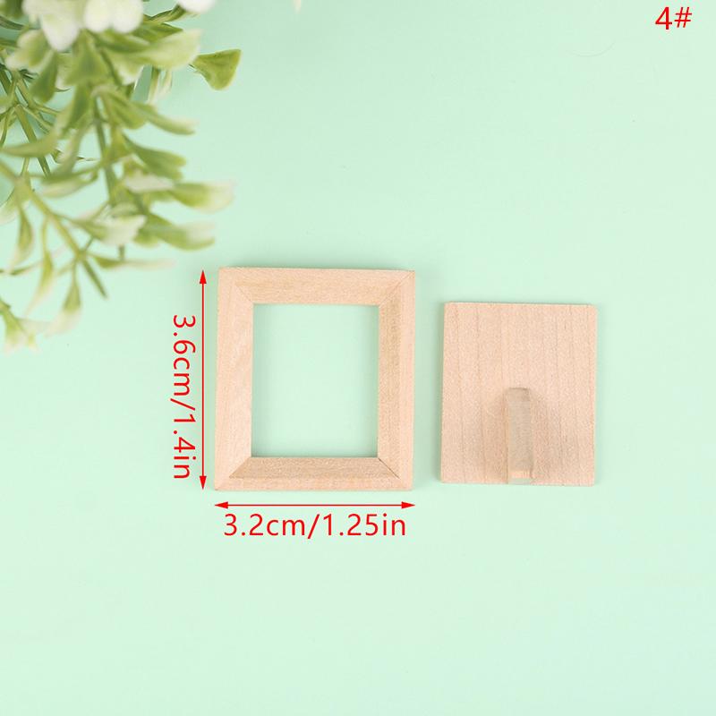 1Set 1:12 Dollhouse Miniature Photo Frame With Rear Cover Simulation Furniture Model Living Scene Decor Toy Doll House Accessories