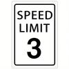 Vintage Metal Tin Sign 3 MPH Speed Limit Wall Art for Garage Man Cave Bar Decor