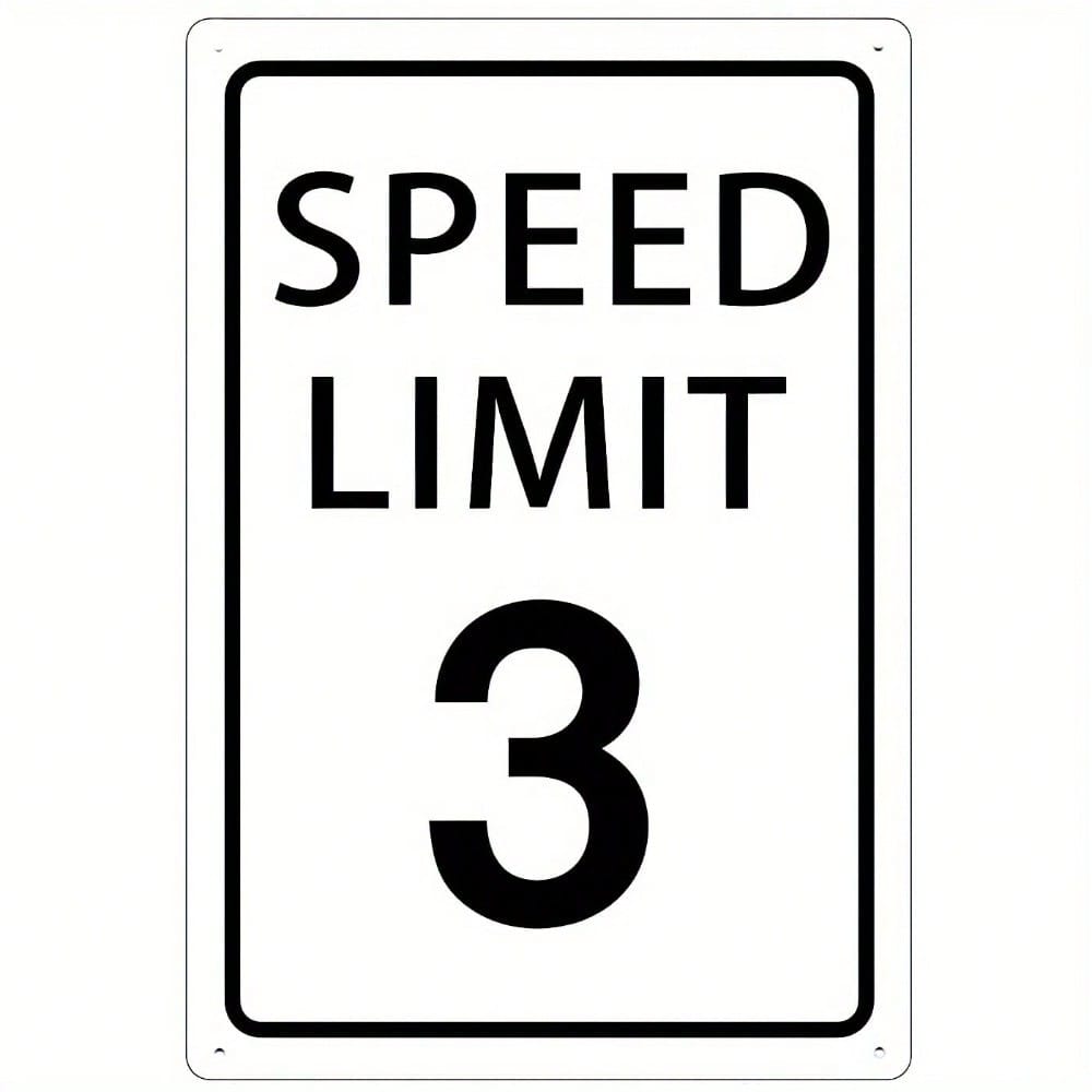 Planetjuice Vintage Metal Tin Sign MPH Speed Limit Wall Art for Garage Man Cave Bar Decor (as the picture,20x30)