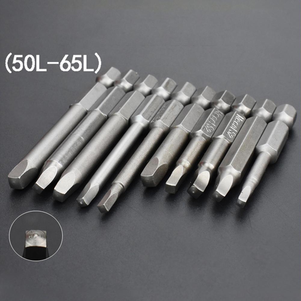 1/4Inch Screwdriver Bits 6.35mm 6pcs Alloy Steel Grey