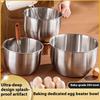 Stainless Steel Mixing Bowl Deep Design Cooking Baking Cake Bread Salad Egg Beater Basin Fruit Container Kitchen Cooking Tools
