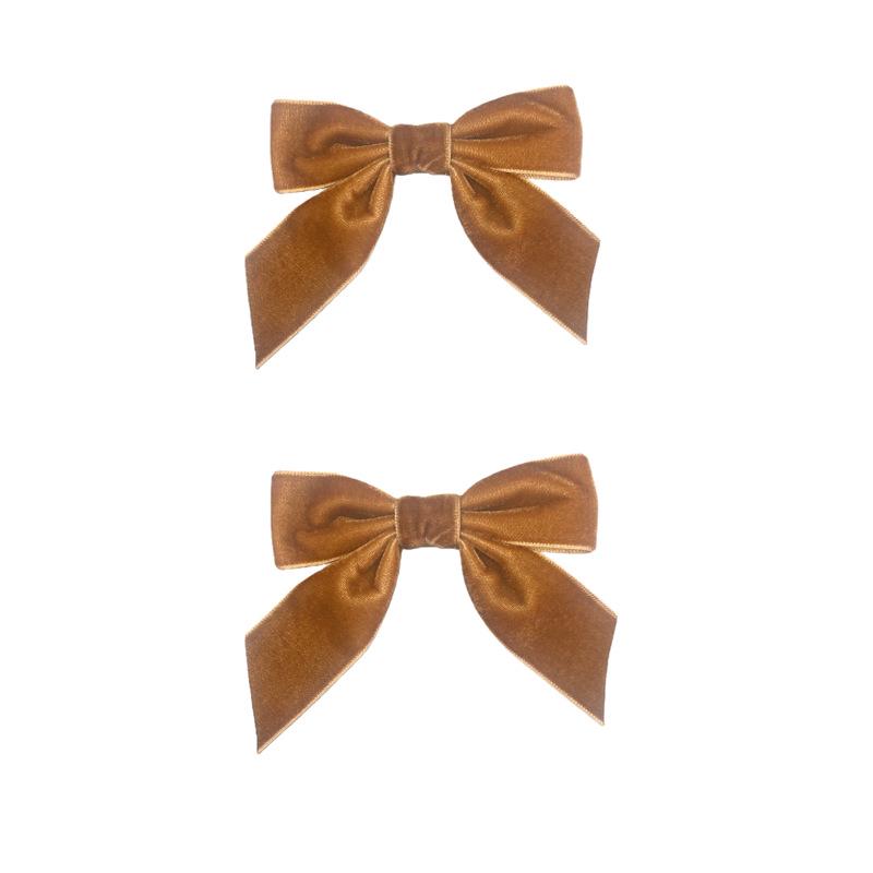 Velvet Flocking Bow Christmas Tree and Hair Clip - Wine Red, Green, Black