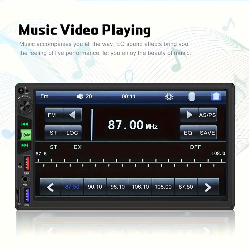 17.78cm Car Stereo MP5 Radio Player with 2DIN Panel, FM/USB/AUX/Mirror Link, Navigation Headunit, 2D/3D/4D/5D Sound, 2D/3D/
