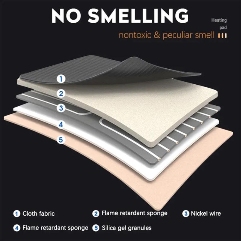 12V-24V Heated Car Seat Cushion Cover Anti Slip Warm Winter Car Seat Cover Universal Auto Seat Heating Pad Interior Accessories