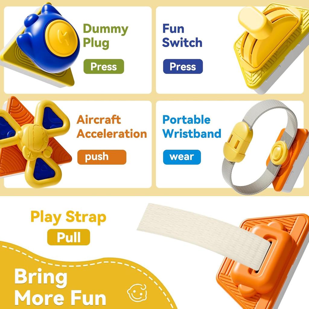 22v1 Aktivní kostka pro batolata Hračky Rozvoj jemné motoriky Raná výchova Montessori Senzorické Cestovní hračky Dárky pro kluky a holky