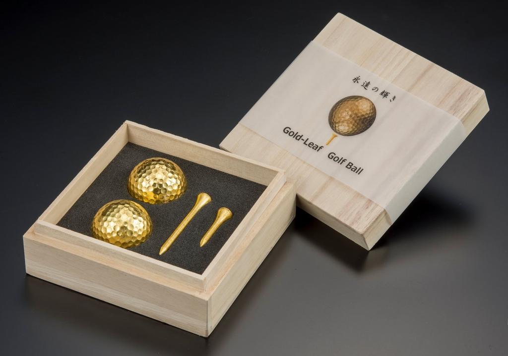 Tajima Kanazawa Guldblad Golfboll Tee Set