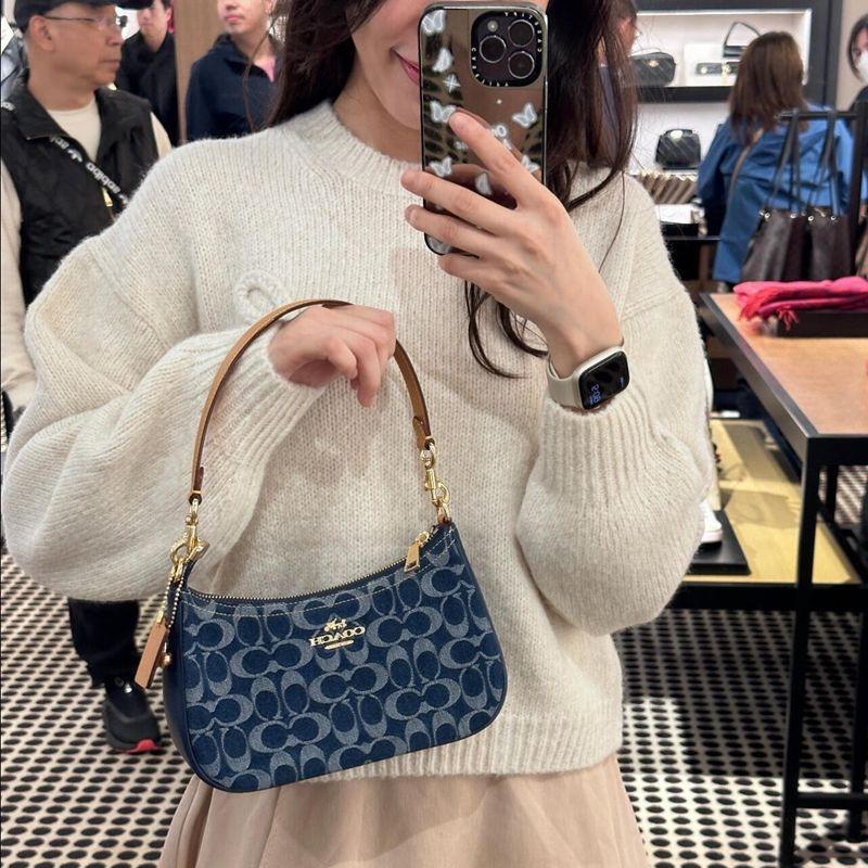 ouia's new classic presbyopia armpit bag fashion shoulder portable crossbody crescent mahjong women's bag