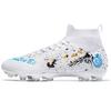 Men Soccer Shoes Anti-slip High-top Long Studs Outdoor Sports Shoes Men Grass Wear-resistant Training Ultra-light Men Shoes