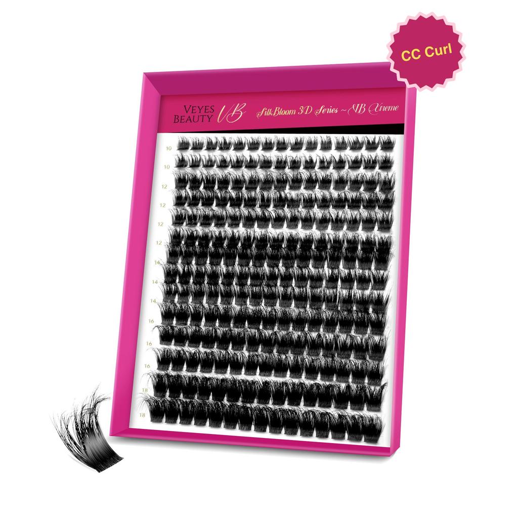 veyesbeauty Xtreme Cluster Lashes Extensii de gene individuale pufoase 3D Stratificat Volum 210 Clusters 10-18mm