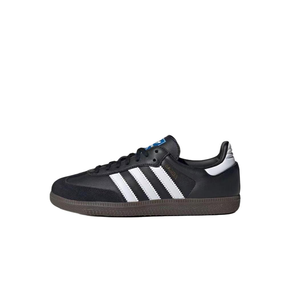 Adidas Originals SAMBA OG Slip Resistant, Abrasion Resistant, Lightweight Low top Skateboard Shoes Unisex Black Silver B75807(Team840-)