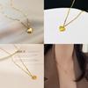 Minimalist Titanium Steel Letter Pendant Necklace With Gold Plating For Daily Wear And Gifts