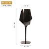 1 Piece Hot Selling Pure Black Crystal Gold Edged Glass Red Wine Glass Goblet Minimalist Temperament Wine Glass Bar Table Cup