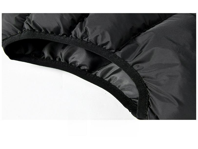 Men's Slim Fit Stand-Up Collar Thick Solid Color Down Cotton Jacket for Fall/Winter - Large Size Casual Vest