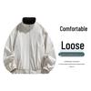 Unisex Cleanfit Short Silhouette Bomber Jacket - Autumn Stand Collar American Casual Style
