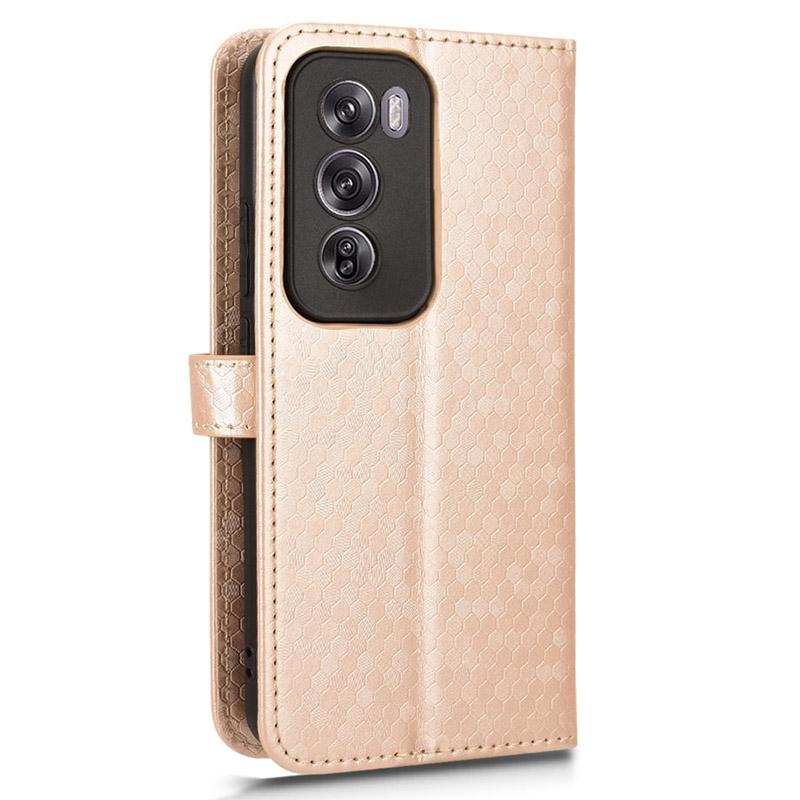 Dla Oppo Reno12 5G (Światowy) Etui Wzór Kropki Odporne na Zarysowania Skórzane PU Pokrowiec na Telefon