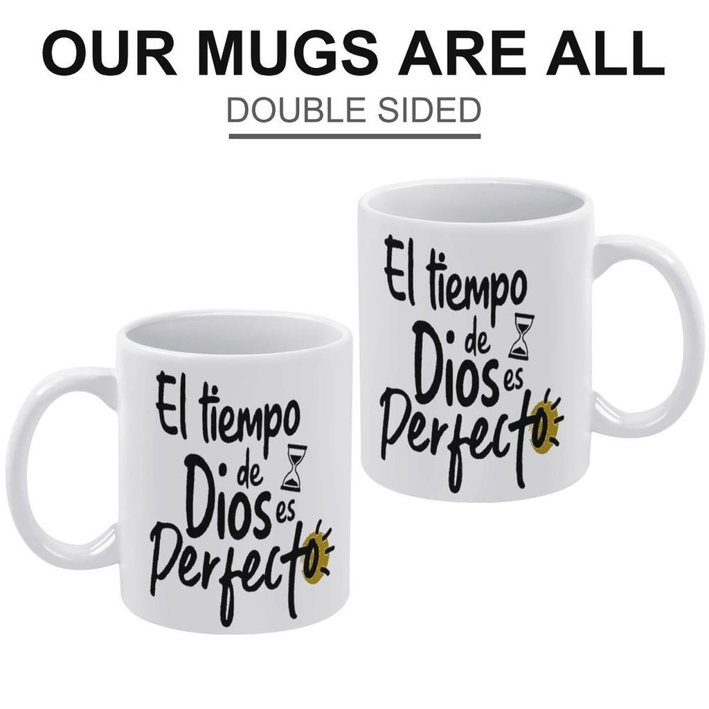 1pc 11oz Double-Sided Printed Ceramic Mug, Funny Everyday Cup for Coffee or Tea, Ideal for Work Desk, Kitchen, Home, Gift for Friends and Family