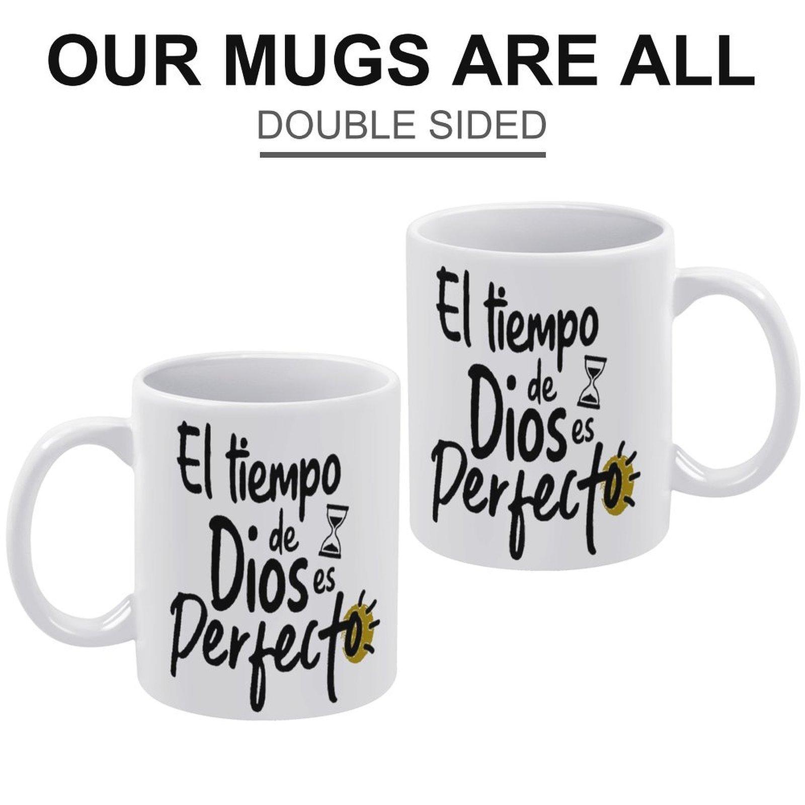 

1pc 11oz White Ceramic Coffee Mug, Double-Sided Funny Printed Cup, Comfortable Handle, Heat Resistant, Great Small Gift for Coworkers and Family 11oz