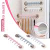 1pc White Suction Cup Type Hook 6 Rows for Kitchen Bathroom Corner Suspension Without Marks Hanger Hook