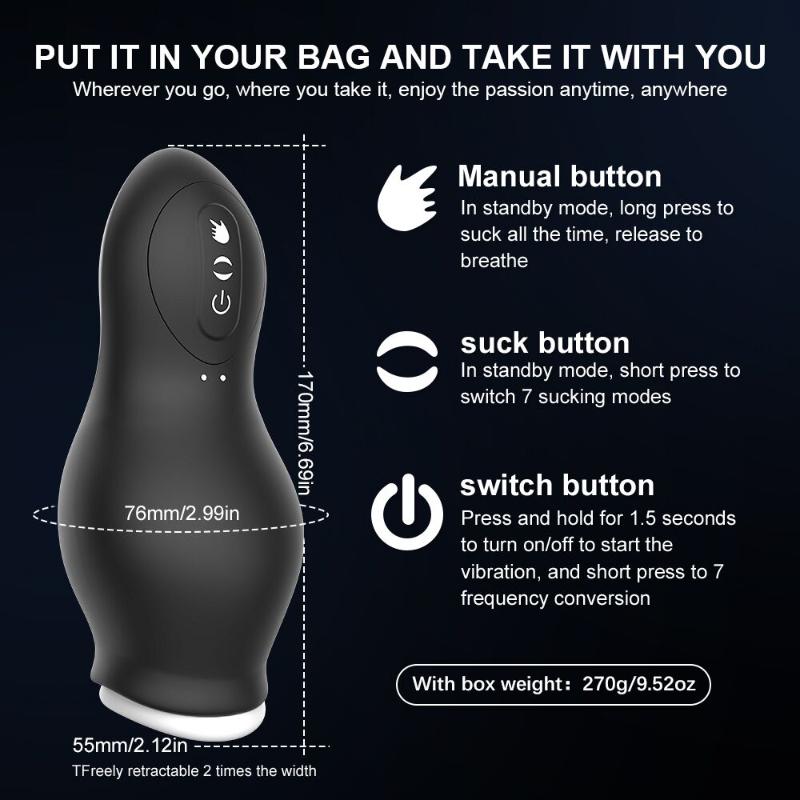 Erkekler için yeni Masturbator Otomatik Emme Erkek Makinesi Oral Vajinal Penis Vibratör Erkekler için Seks Oyuncak Mastürbasyon Fincan Oral Seks Makinesi