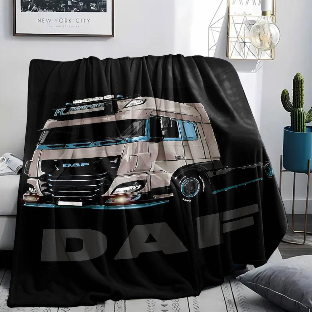 1PC DAF Patterned Flannel Blanket Suitable For All Seasons for Home Decor Warmth and Comfort Gifts Holiday Present