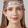 Ethnic Style Forehead Chain Waterdrop Tassel Hair Tassel Chains Trendy Hair Chains  Women