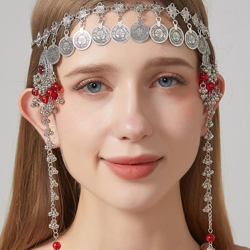 Ethnic Style Forehead Chain Waterdrop Tassel Hair Tassel Chains Trendy Hair Chains  Women