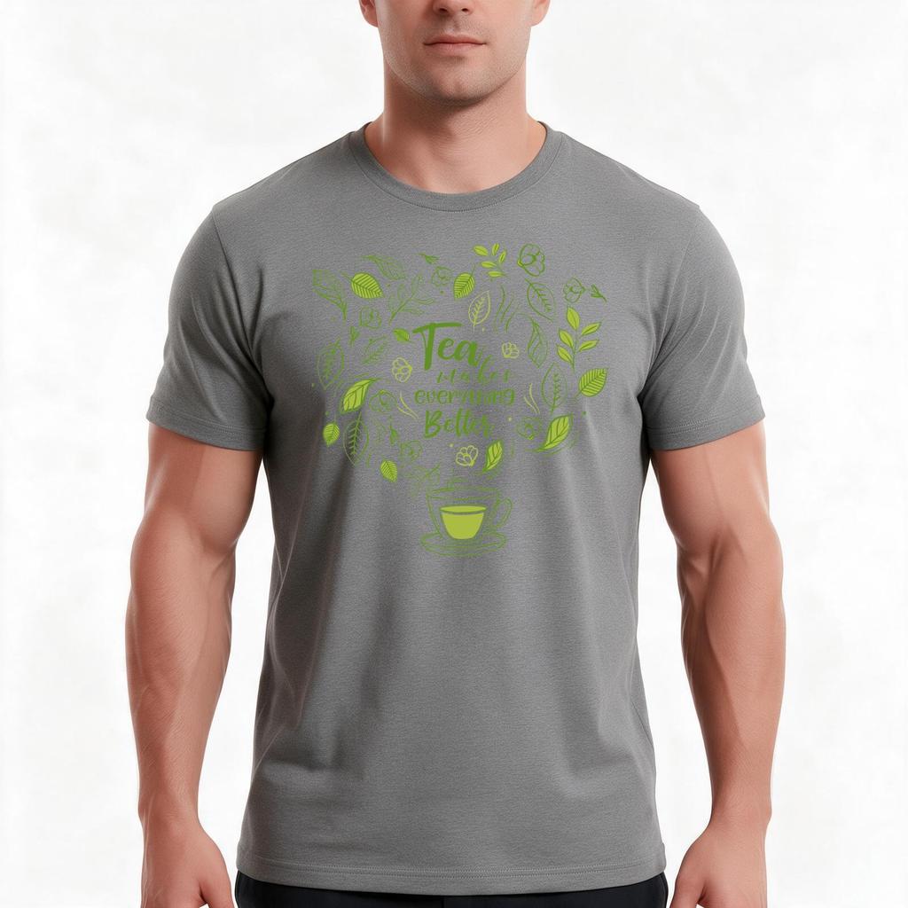 Tea Makes Everything Better Tshirt Summer Casual Cotton Tee Oversized Streetwear Tops Vintage Graphic Print 100 Cotton