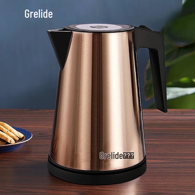 Grelide D2212 1.2L Double-Layer Electric Kettle CN plug (adapter included)
